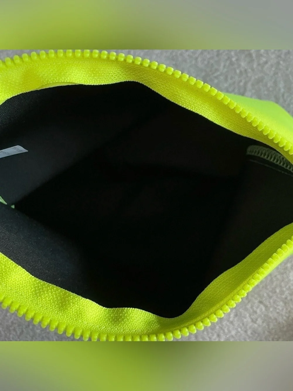 Fashion Nova Neon Yellow Neoprene Bikini Swim Bag